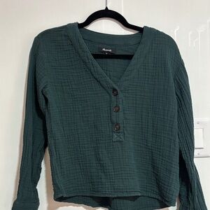 Madewell green pullover sweater